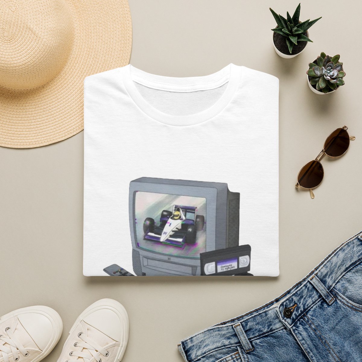 Retro TV with Vintage Camcorder T-Shirt | 'SUNDAYS' Graphic | Matt & Tommy P1 — official Matt & Tommy T-Shirts